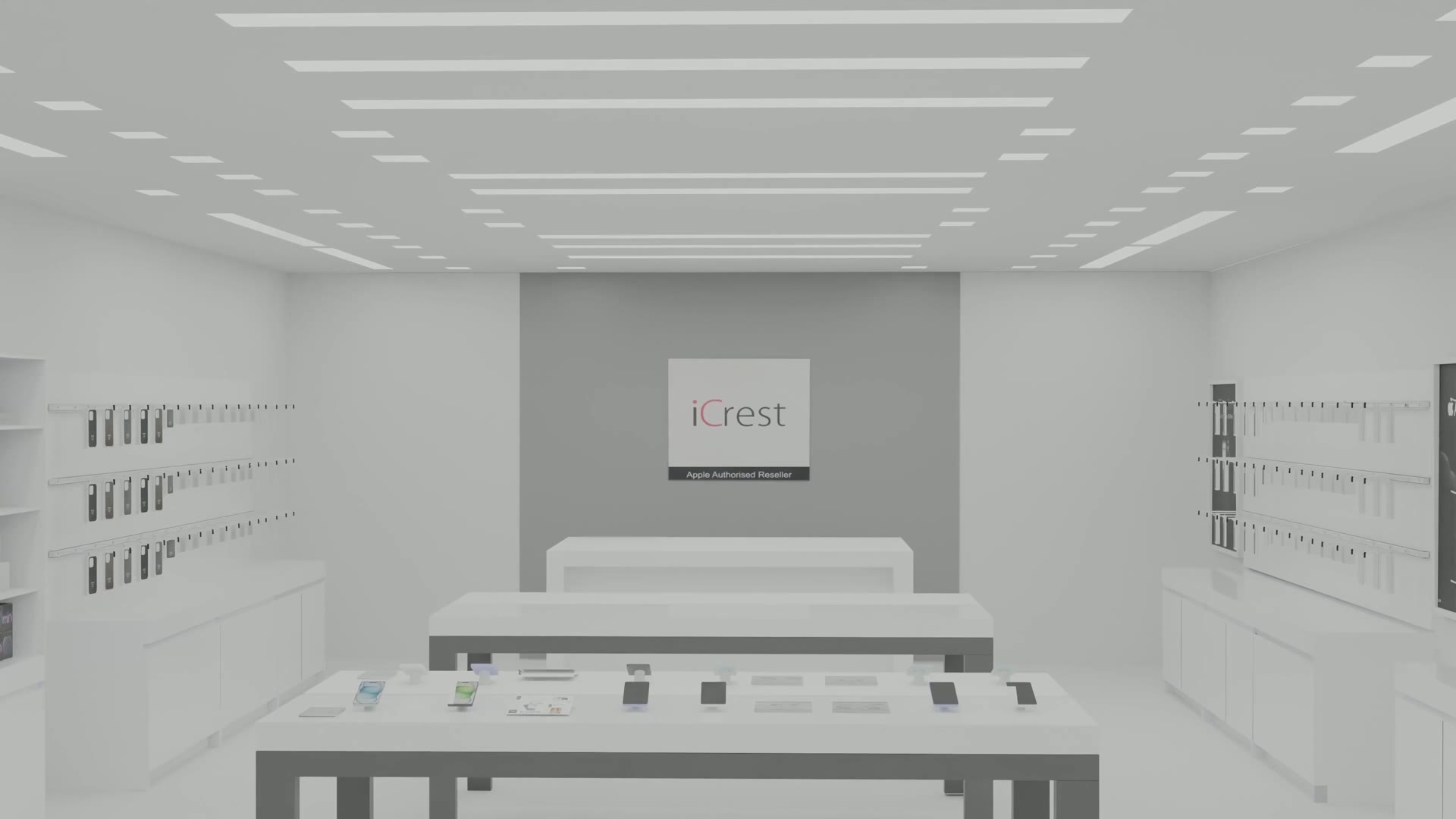 iCrest Apple Reseller — back wall