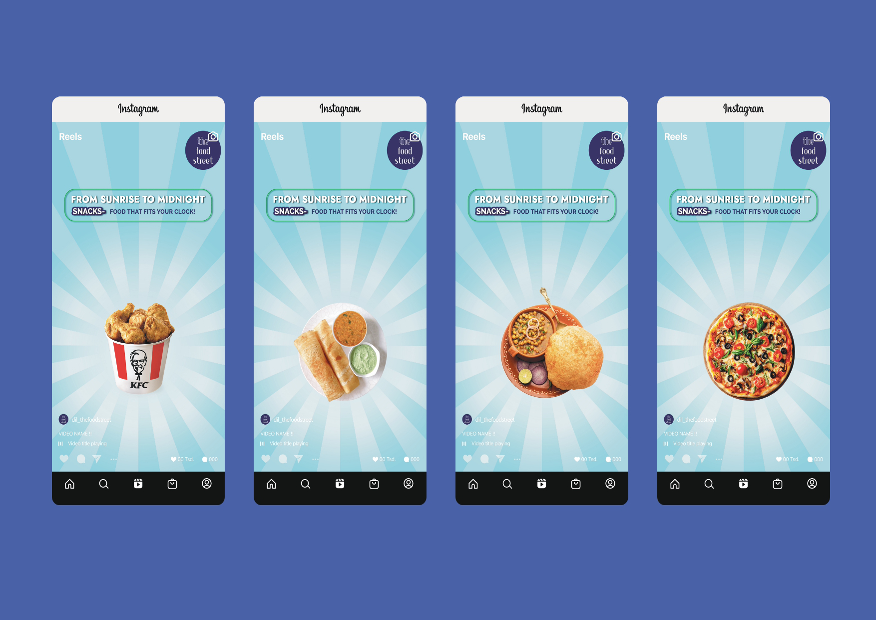 The Food Street — Snack campaign reels (bottom)
